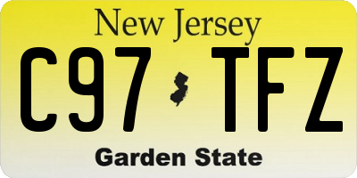 NJ license plate C97TFZ