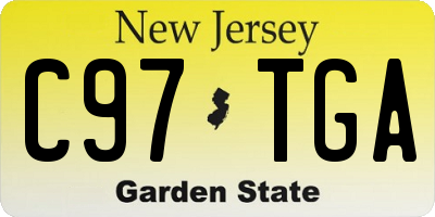 NJ license plate C97TGA