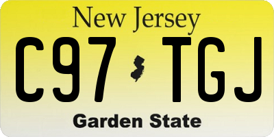 NJ license plate C97TGJ