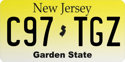 NJ license plate C97TGZ