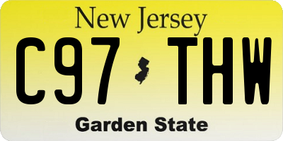 NJ license plate C97THW