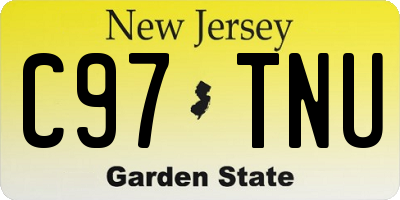 NJ license plate C97TNU