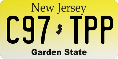 NJ license plate C97TPP