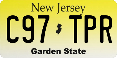 NJ license plate C97TPR