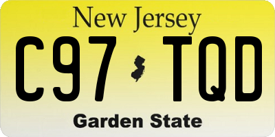 NJ license plate C97TQD