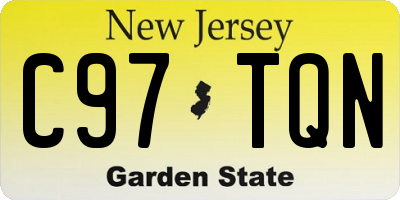 NJ license plate C97TQN