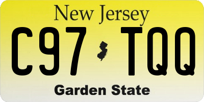 NJ license plate C97TQQ