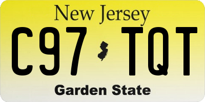 NJ license plate C97TQT