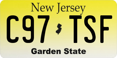 NJ license plate C97TSF