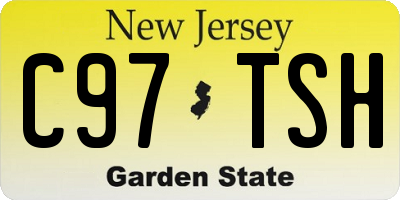 NJ license plate C97TSH