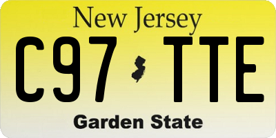NJ license plate C97TTE