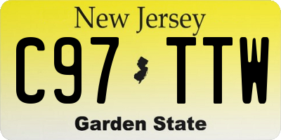 NJ license plate C97TTW