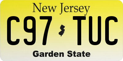NJ license plate C97TUC
