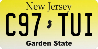 NJ license plate C97TUI