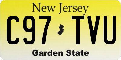 NJ license plate C97TVU