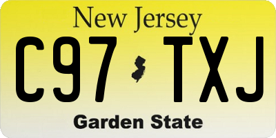 NJ license plate C97TXJ
