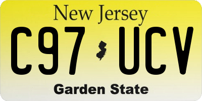 NJ license plate C97UCV