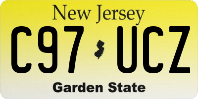 NJ license plate C97UCZ