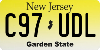 NJ license plate C97UDL