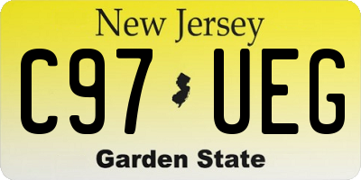 NJ license plate C97UEG