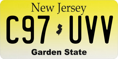 NJ license plate C97UVV