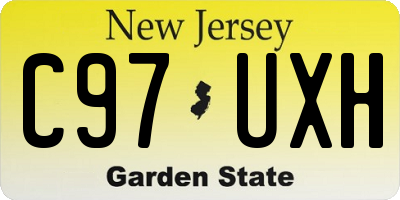 NJ license plate C97UXH