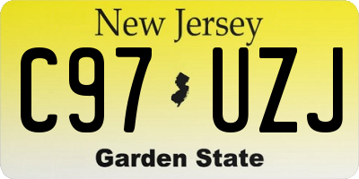 NJ license plate C97UZJ