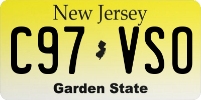 NJ license plate C97VSO