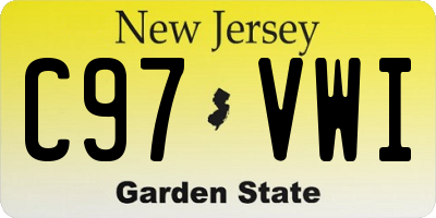 NJ license plate C97VWI