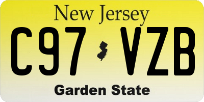 NJ license plate C97VZB