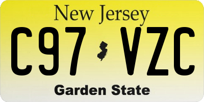 NJ license plate C97VZC