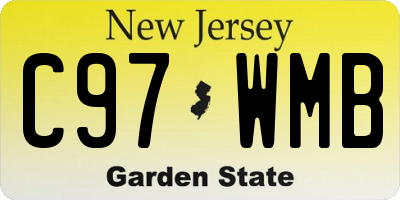 NJ license plate C97WMB