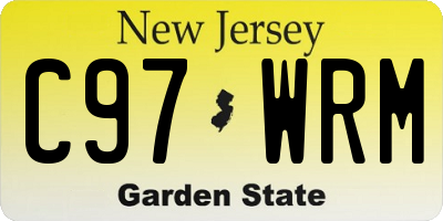 NJ license plate C97WRM