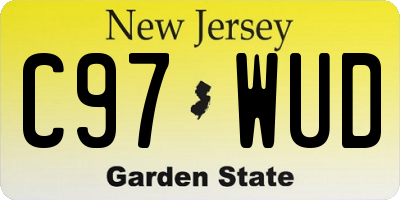 NJ license plate C97WUD