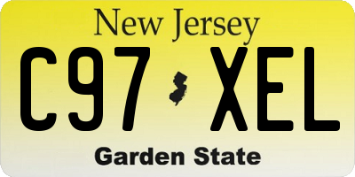 NJ license plate C97XEL