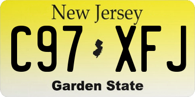NJ license plate C97XFJ