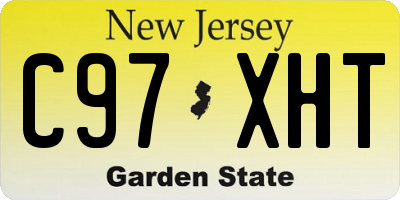 NJ license plate C97XHT