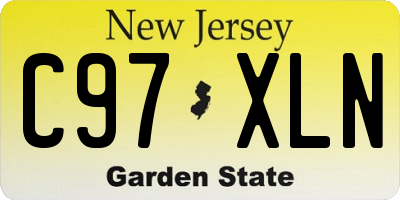 NJ license plate C97XLN