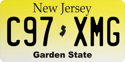 NJ license plate C97XMG