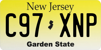 NJ license plate C97XNP