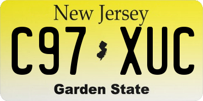 NJ license plate C97XUC