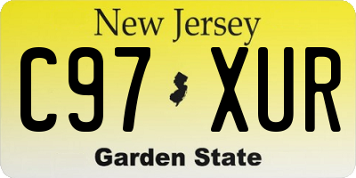 NJ license plate C97XUR