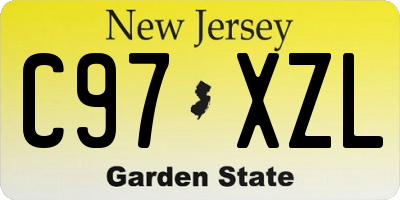 NJ license plate C97XZL