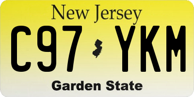 NJ license plate C97YKM