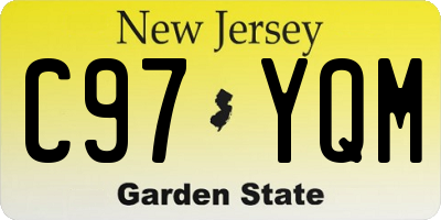 NJ license plate C97YQM