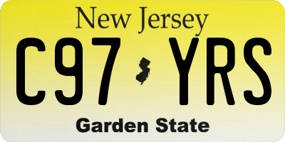 NJ license plate C97YRS