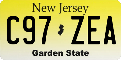 NJ license plate C97ZEA