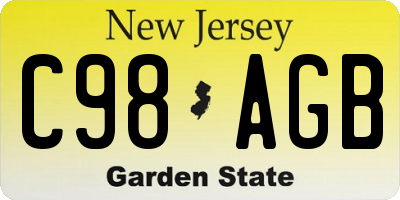 NJ license plate C98AGB
