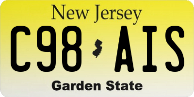 NJ license plate C98AIS