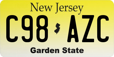NJ license plate C98AZC